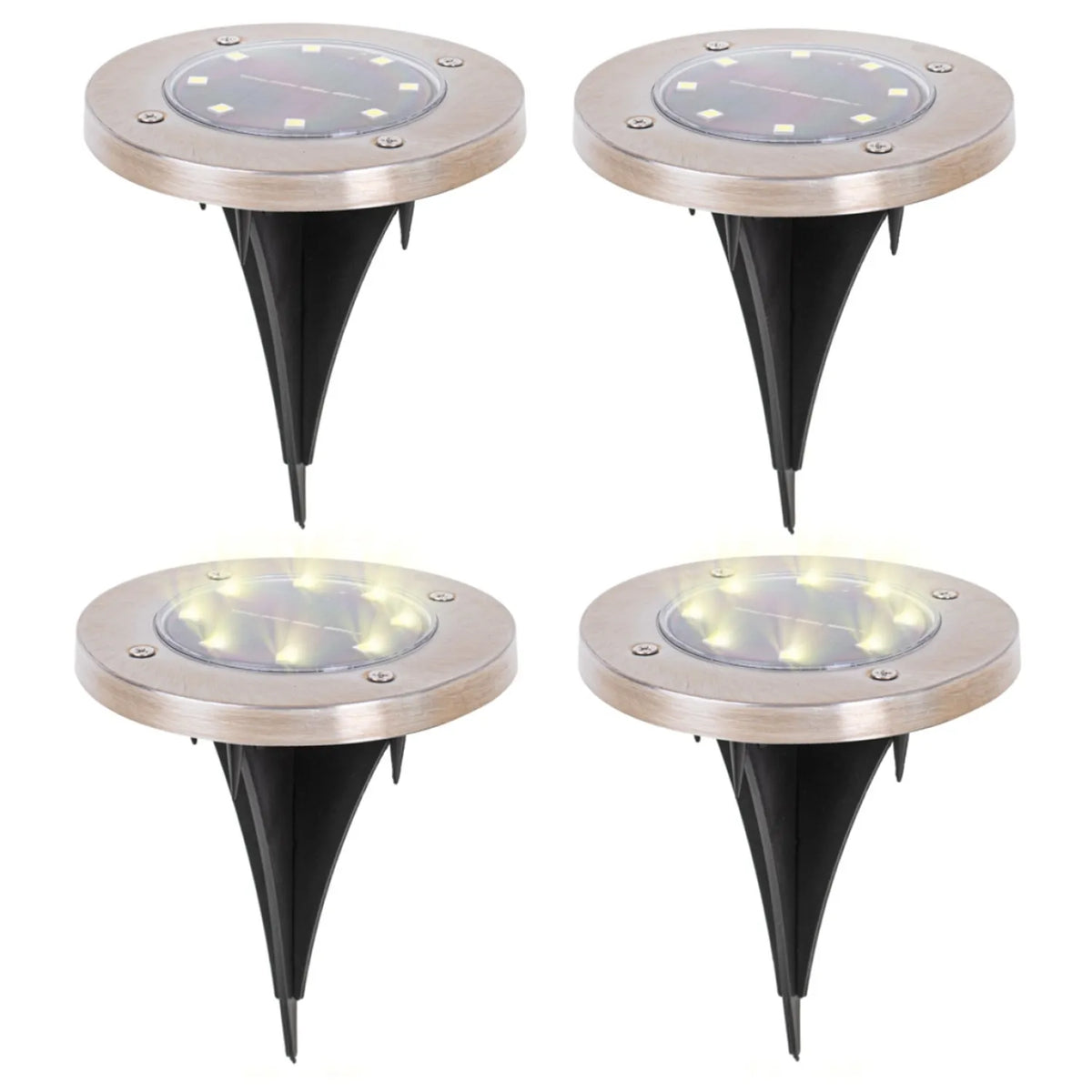 Solárne nabíjateľné zapichovacie záhradné LED lampy (4 ks)
