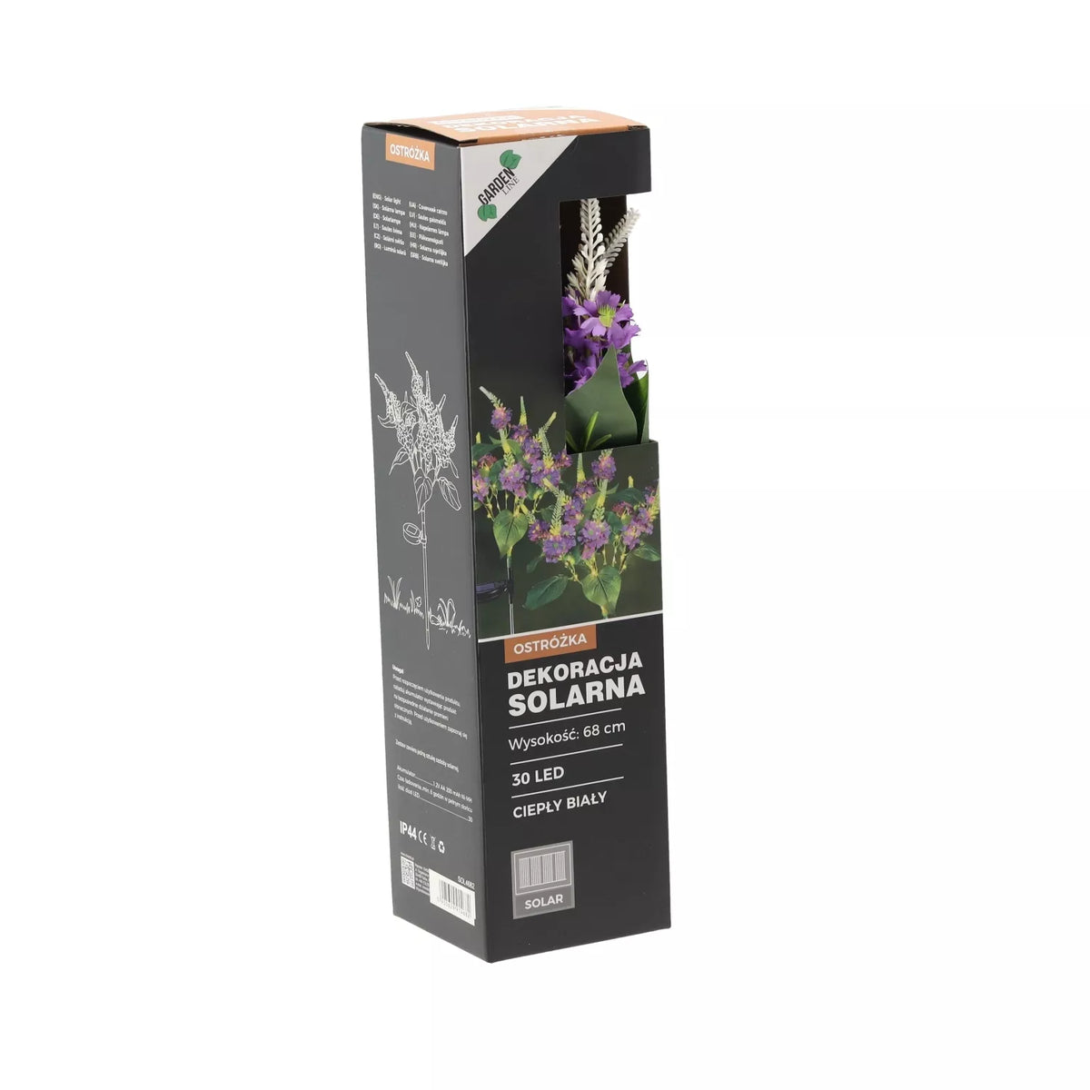 Solárne napájaná dekoratívna LED lampa „Pentinius“, 68 cm