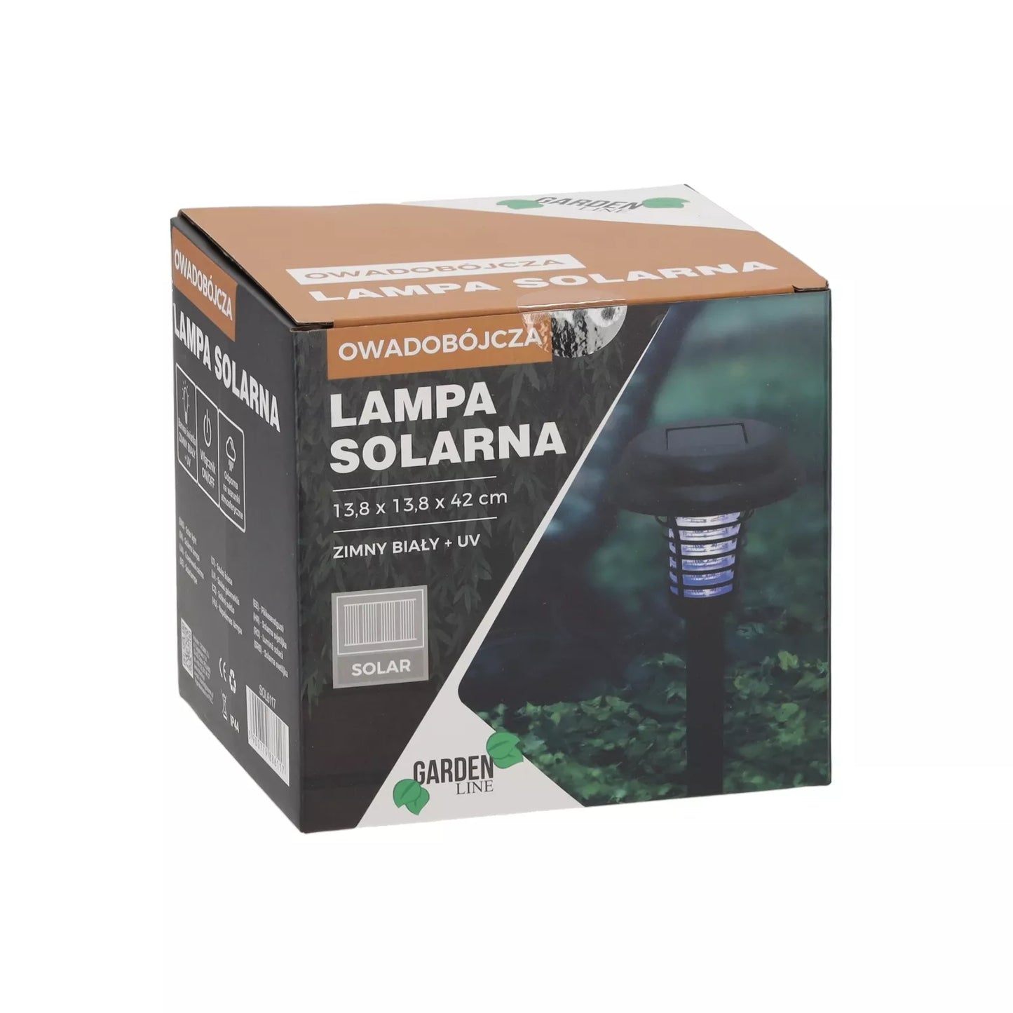Solárna lampa proti hmyzu s UV funkciou, 42 cm