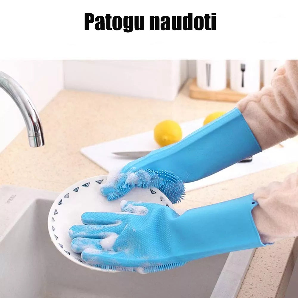 SILIKÓNOVÉ UMÝVACIE/ČISTIACE RUKAVICE