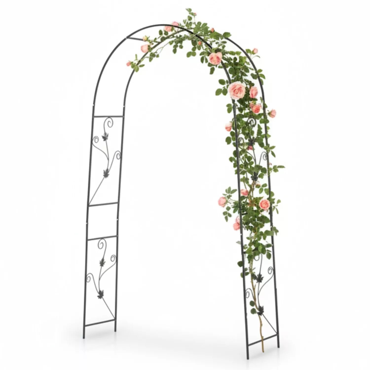 Záhradná pergola s dekoráciami 114 × 37 × 230 cm