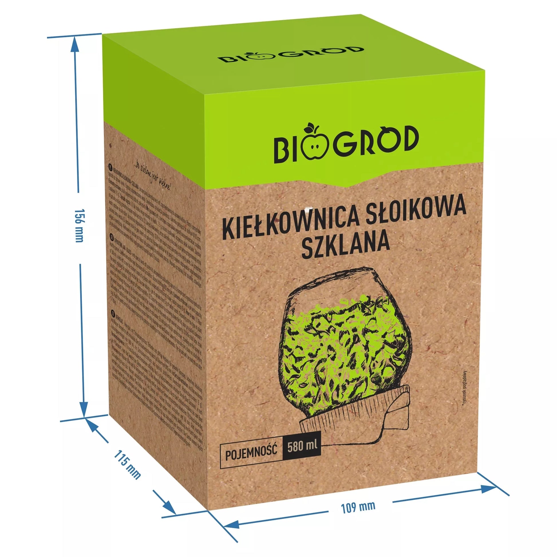 Klíčiaca nádoba so sitkom (twist-off typ)