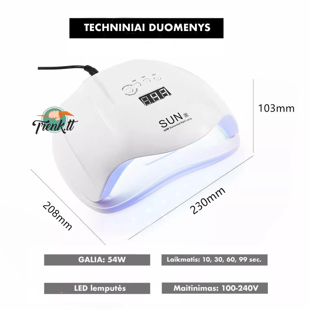 SUN 54W UV / LED hybridná lampa na nechty