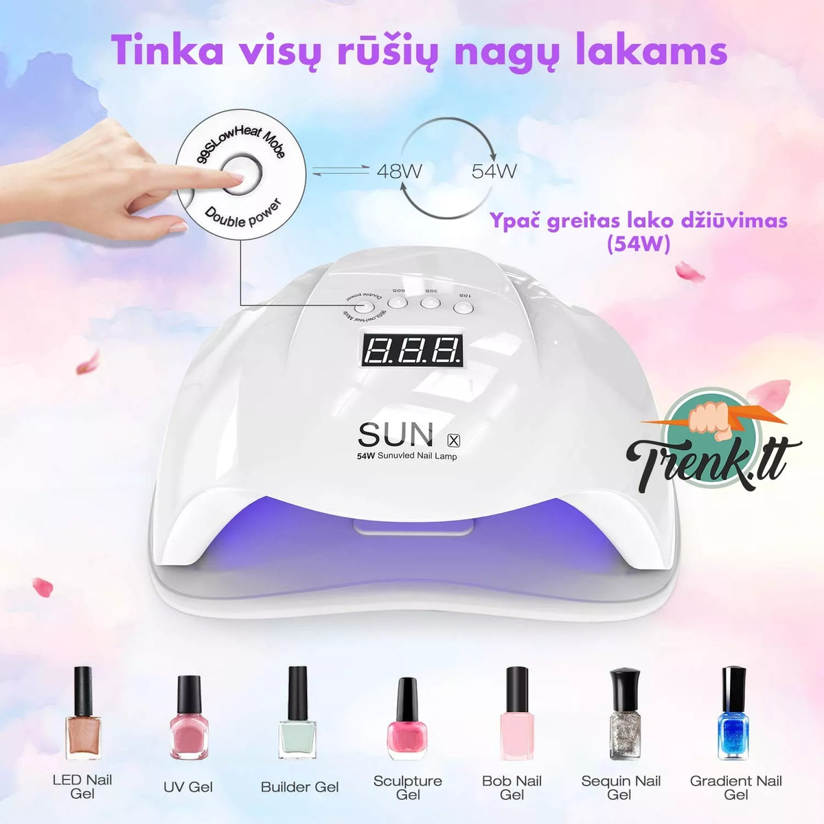 SUN 54W UV / LED hybridná lampa na nechty
