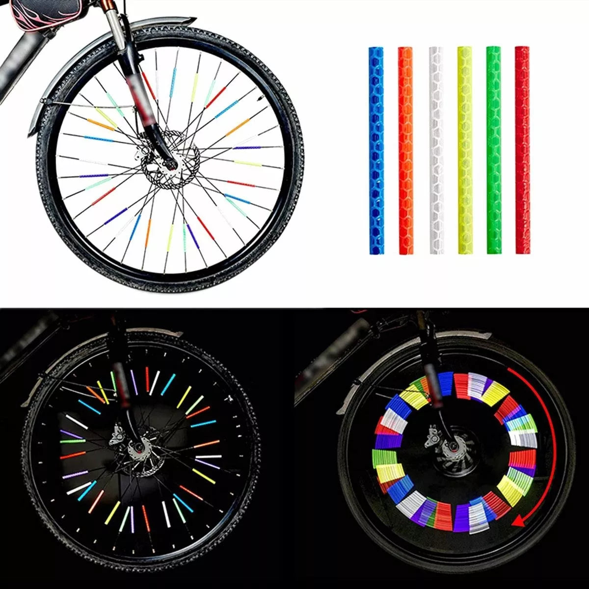 odrazové trubičky na bicykel