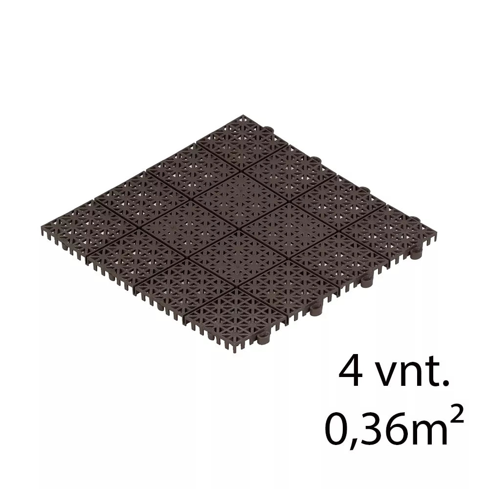 Terasa dlaždice, 4 ks (HNEDÁ)