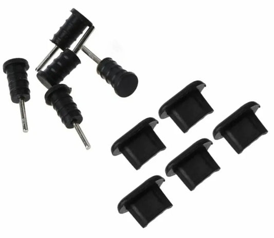 USB-C ir 3,5 mm AUX jungčių apsauginių kištukų rinkinys, 10 vnt.