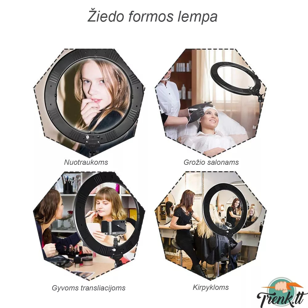 Kruhová lampa na fotografovanie a make-up 24W